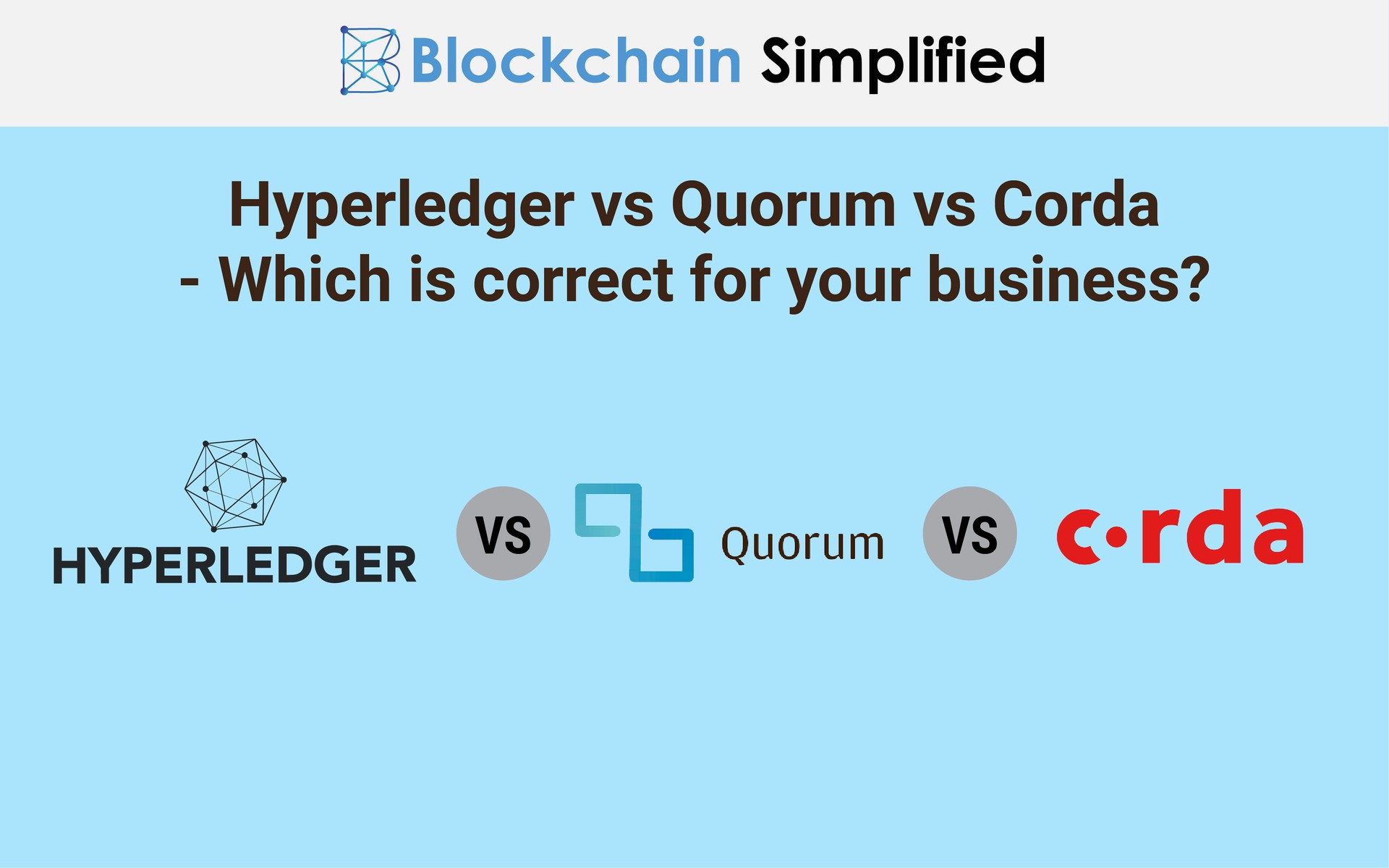 Hyperledger vs Quorum vs Corda main Hyperledger vs Quorum vs Corda main