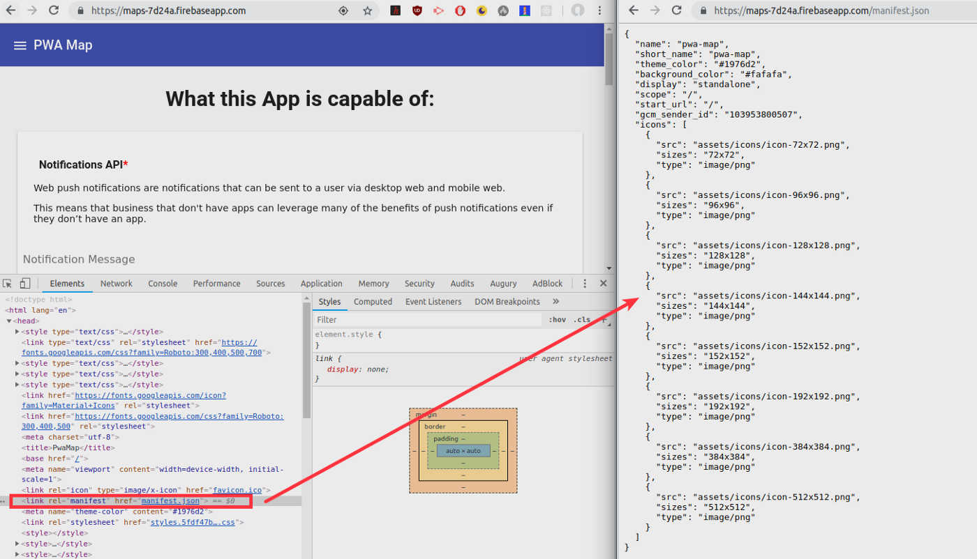 Progressive web app development manifest json Progressive web app development manifest json